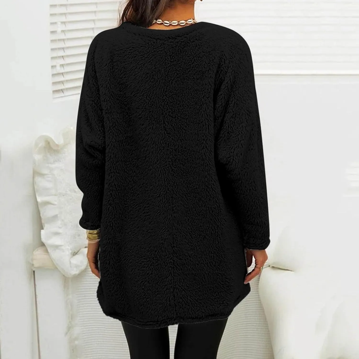 SHAOBGE Hoodies for Women Fleece Linend Warm Sweatshirt Hoodies Long Sleeve Tunic Pullover with Pockets Warm Winter Hoodies