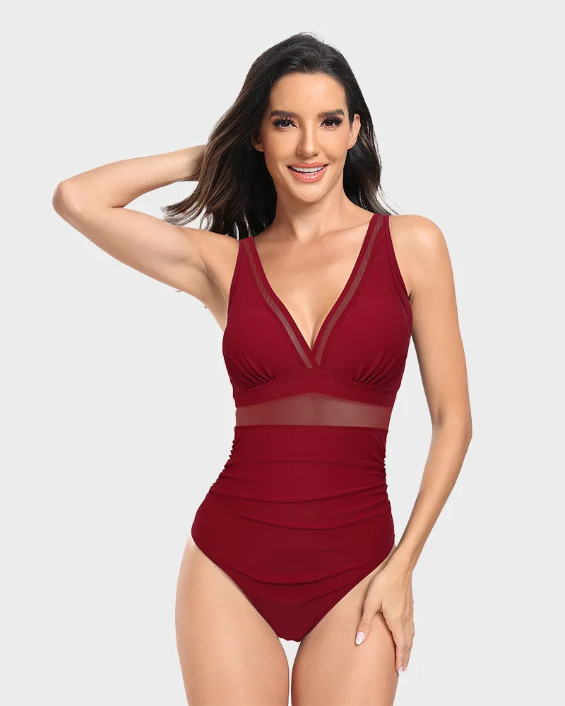 SheCurve Alluring Mesh Tummy Control Swimwear