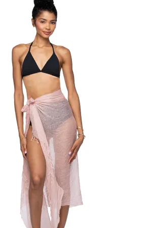 Shimmery Beach Sarong in Blush