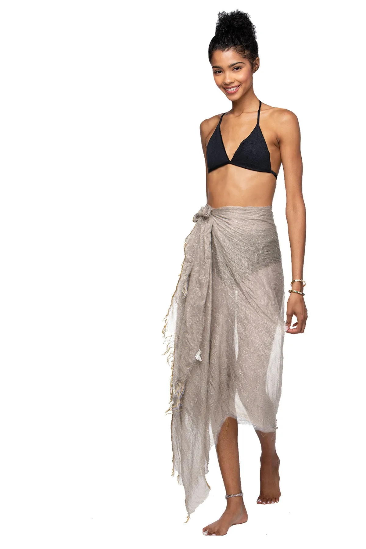 Shimmery Beach Sarong Metallic