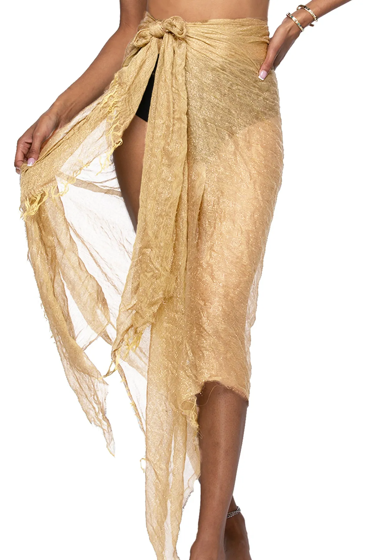 Shimmery Beach Sarong Metallic