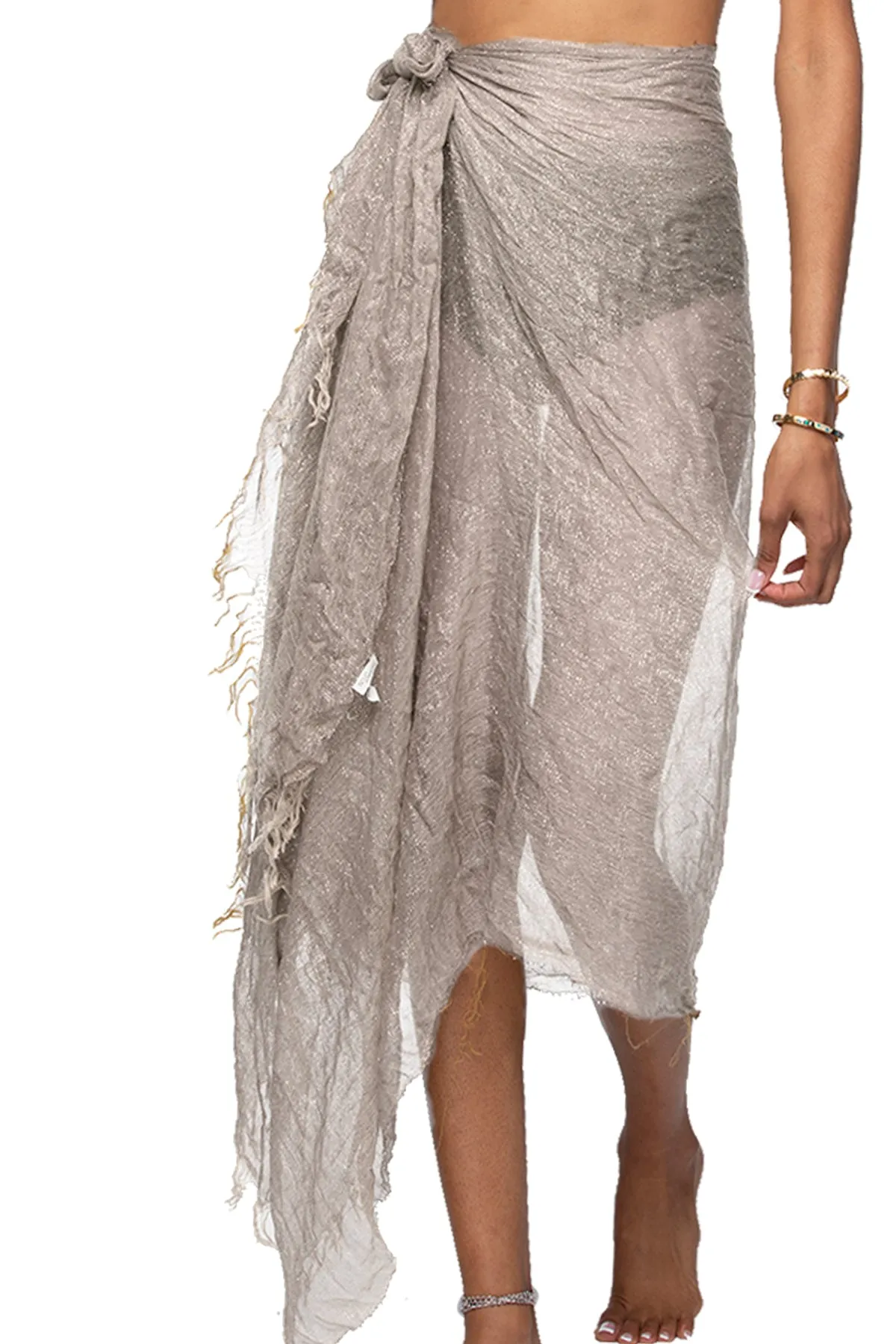 Shimmery Beach Sarong Metallic