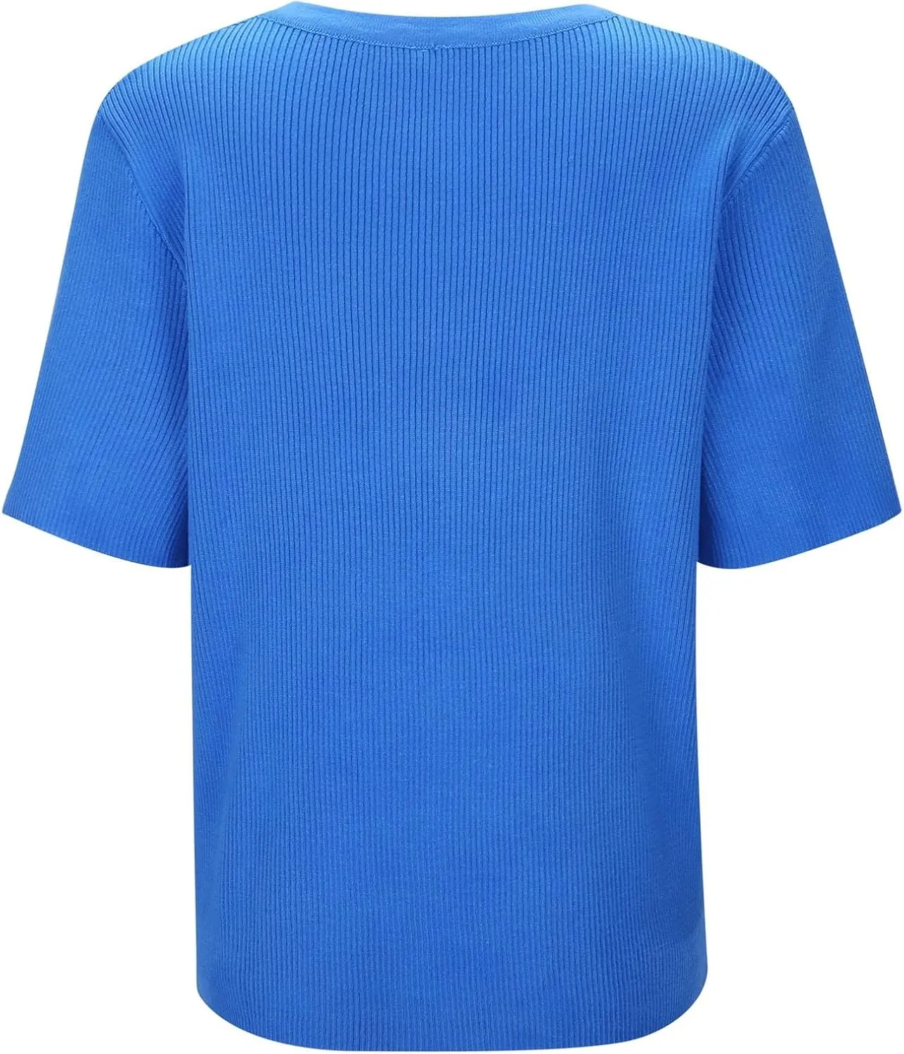 Short Sleeve Cardigans for Women Lightweight Button Up Round Neck Solid Color Y2k Sweater Knitwear Tops