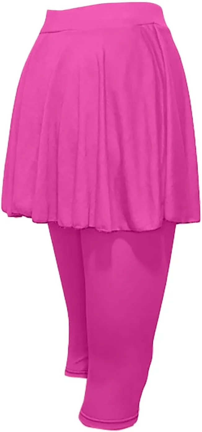 Skirted Leggings for Women 2025 Tennis Skorts Gym Tennis Yoga Legging with Skirts Summer Clothing