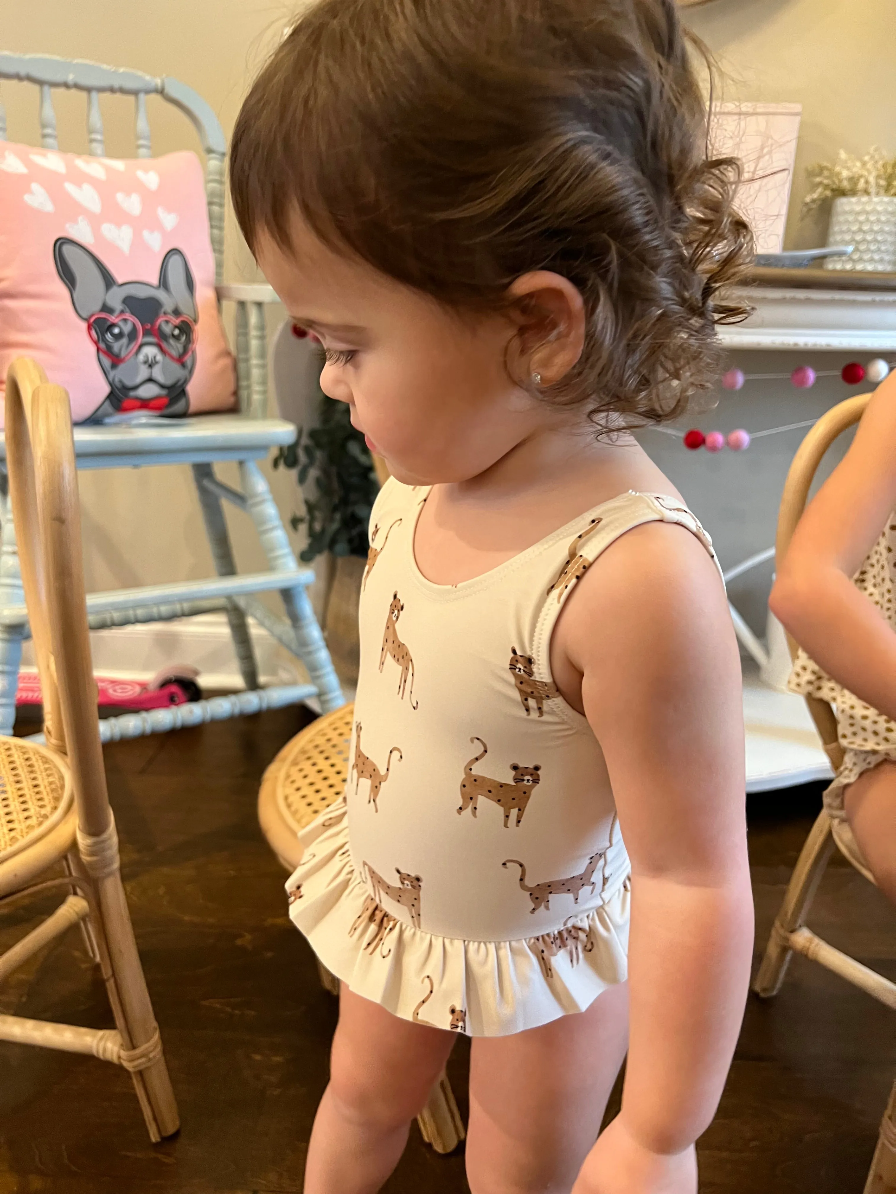 skirted one-piece || leopard