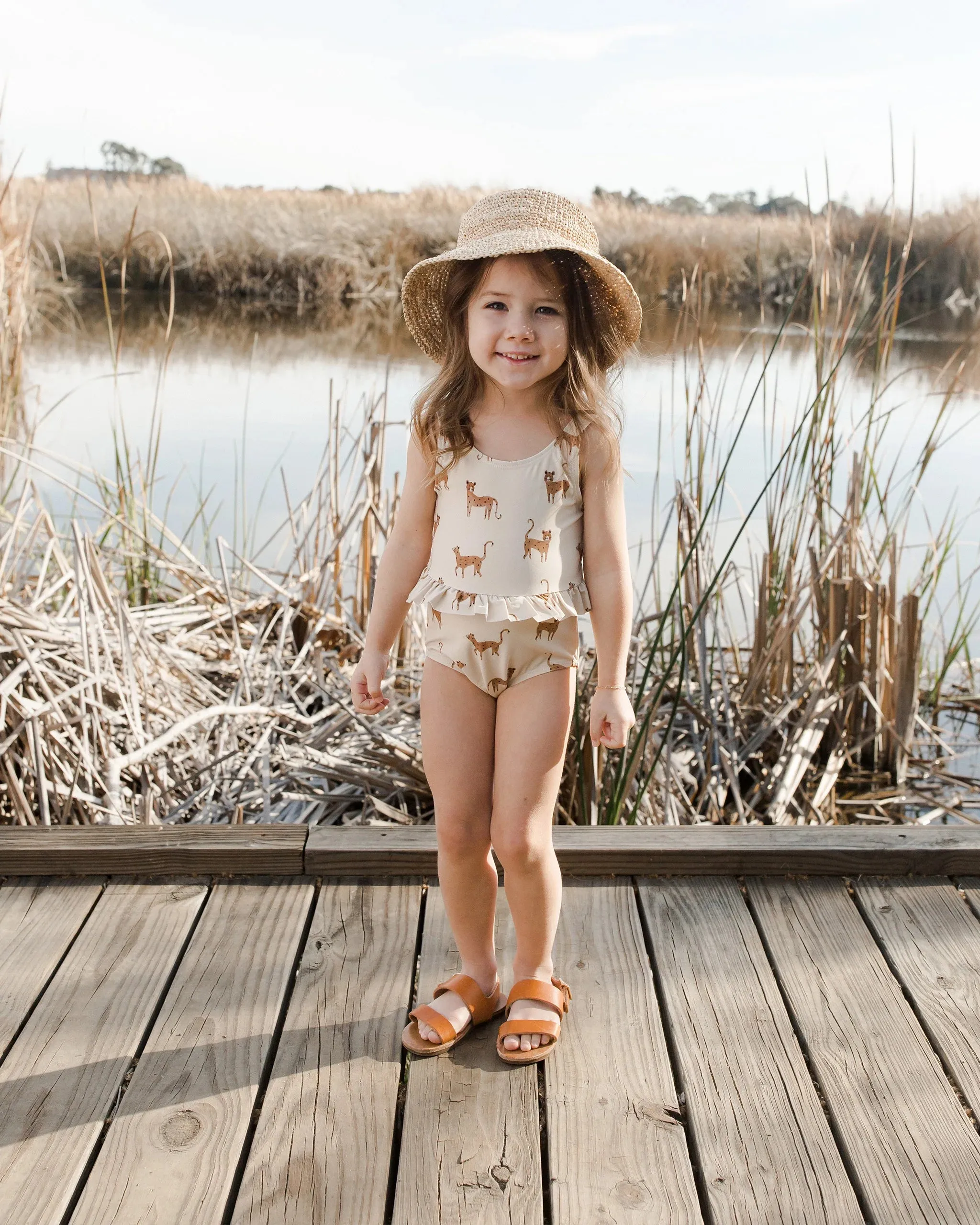skirted one-piece || leopard
