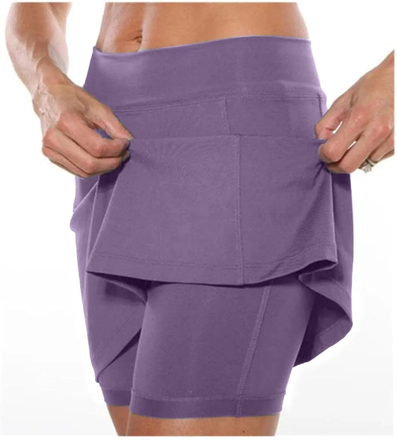 Skorts for Women with Pockets Tummy Control Lightweight High Waisted Tennis Shorts for Sports Running Yoga Skirt with Short