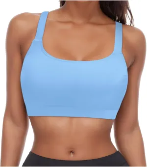 Sports Bras for Women Full Coverage Bikini Tops Bathing Suits Padded Swim Crop Tops No Bottoms Swimwear Tankini Top