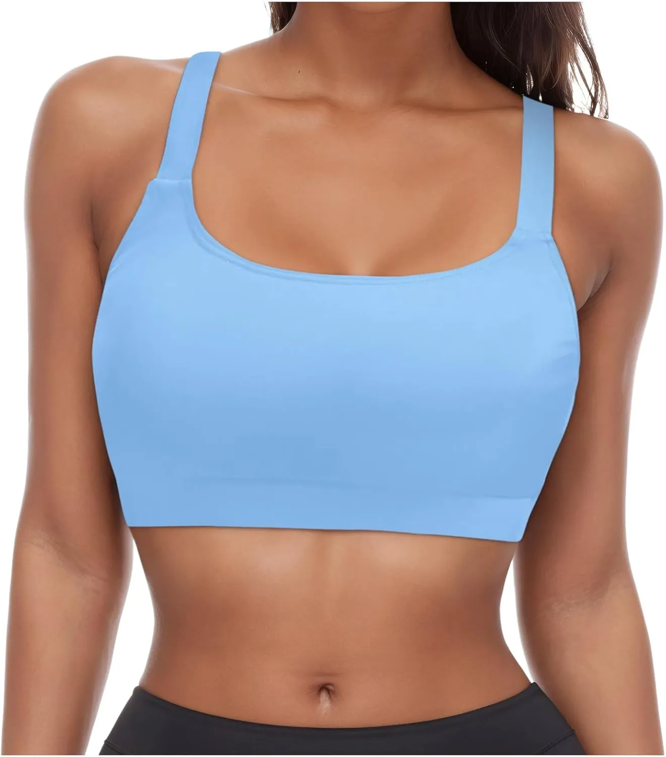 Sports Bras for Women Full Coverage Bikini Tops Bathing Suits Padded Swim Crop Tops No Bottoms Swimwear Tankini Top