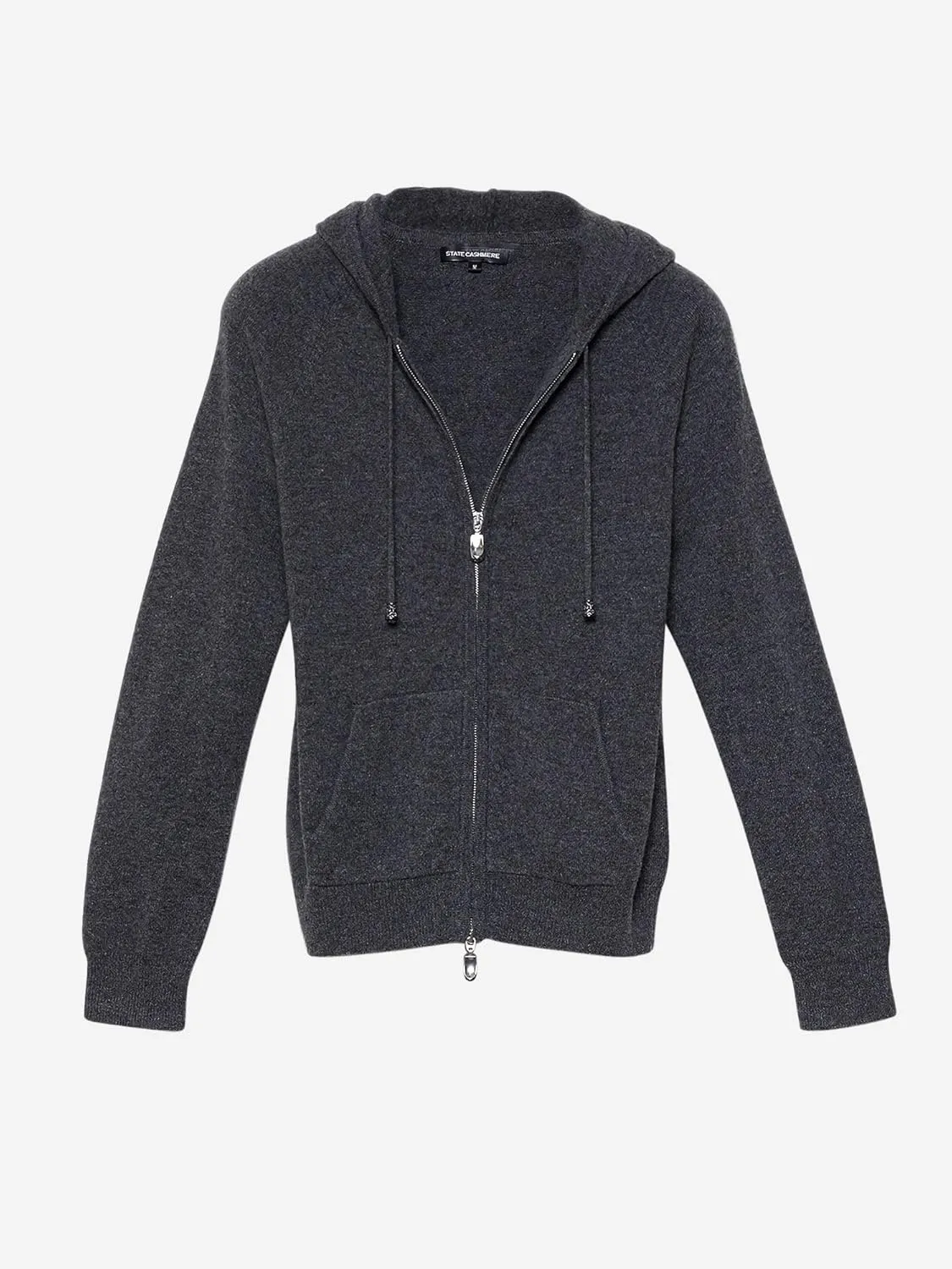 State Cashmere 2-Way Zip Up Hoodie with Pockets and Zipper 100% Pure Cashmere Long Sleeve Sweater for Women Cashmere Hoodies
