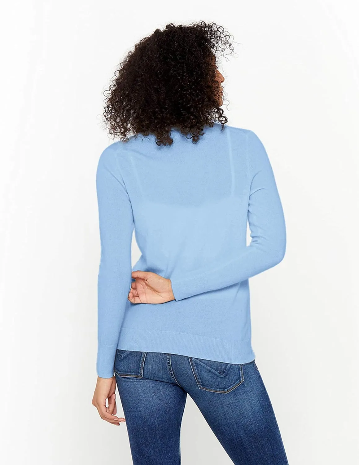 State Cashmere Women's Button Front V-Neck Cardigan 100% Pure Cashmere Long Sleeve Sweater