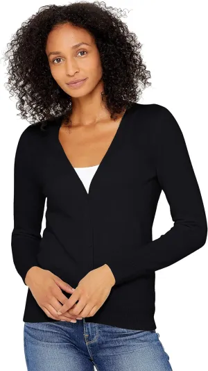 State Cashmere Women's Button Front V-Neck Cardigan 100% Pure Cashmere Long Sleeve Sweater