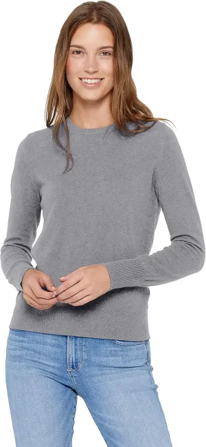 State Cashmere Womens Essential Crewneck Sweater 100% Pure Cashmere Classic Long Sleeve Pullover