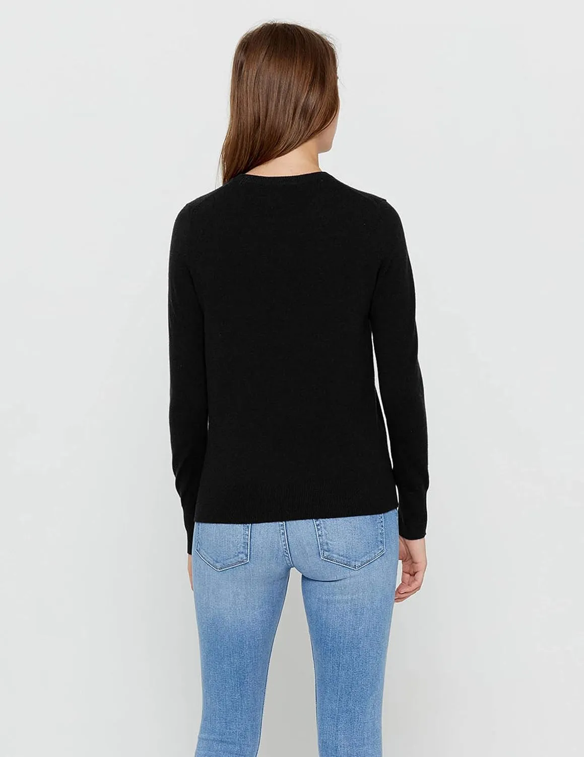 State Cashmere Womens Essential Crewneck Sweater 100% Pure Cashmere Classic Long Sleeve Pullover