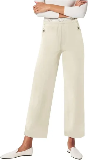 Straight Leg Pants Winter Ankle Hiking Sweatpants with Pockets High Waisted Elastic Waist