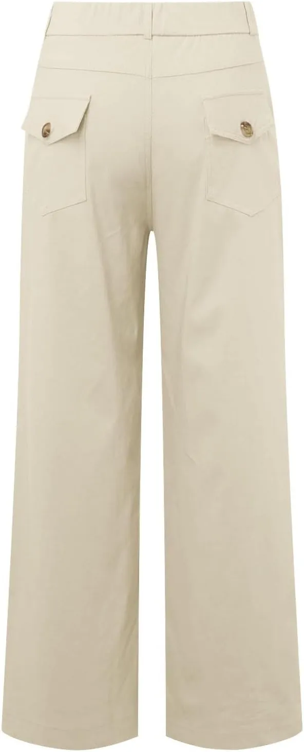 Straight Leg Pants Winter Ankle Hiking Sweatpants with Pockets High Waisted Elastic Waist