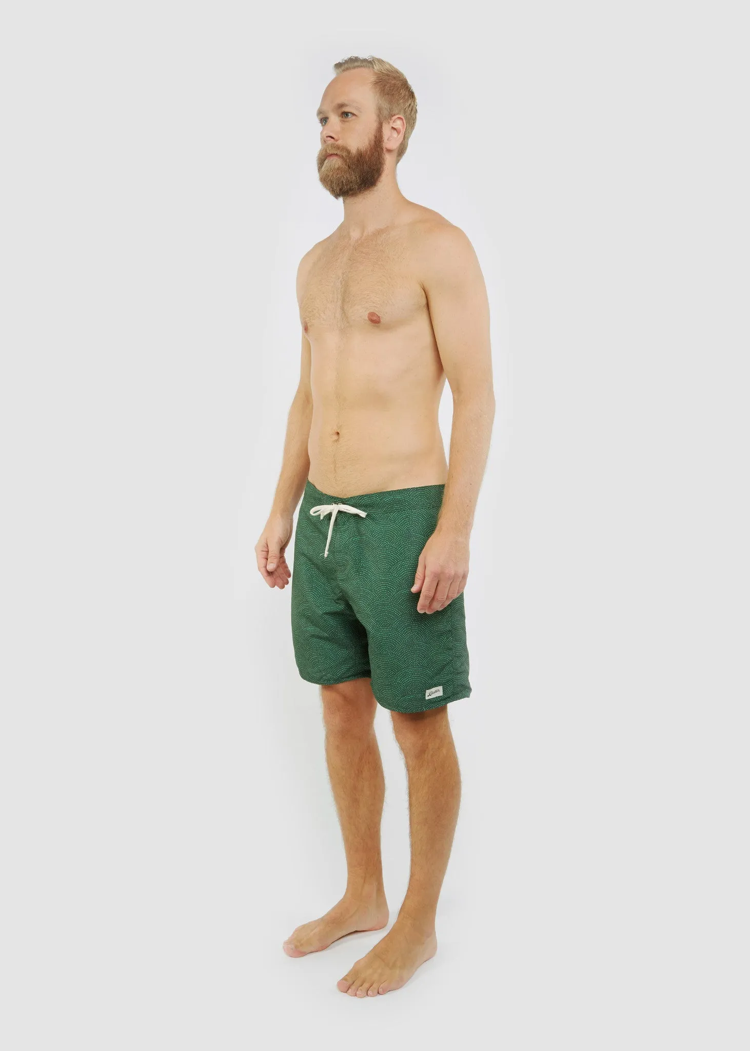 Surf Trunk Green Dotwave