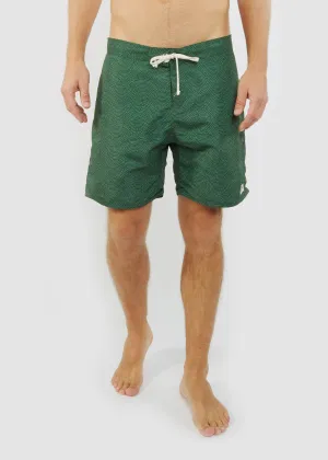 Surf Trunk Green Dotwave