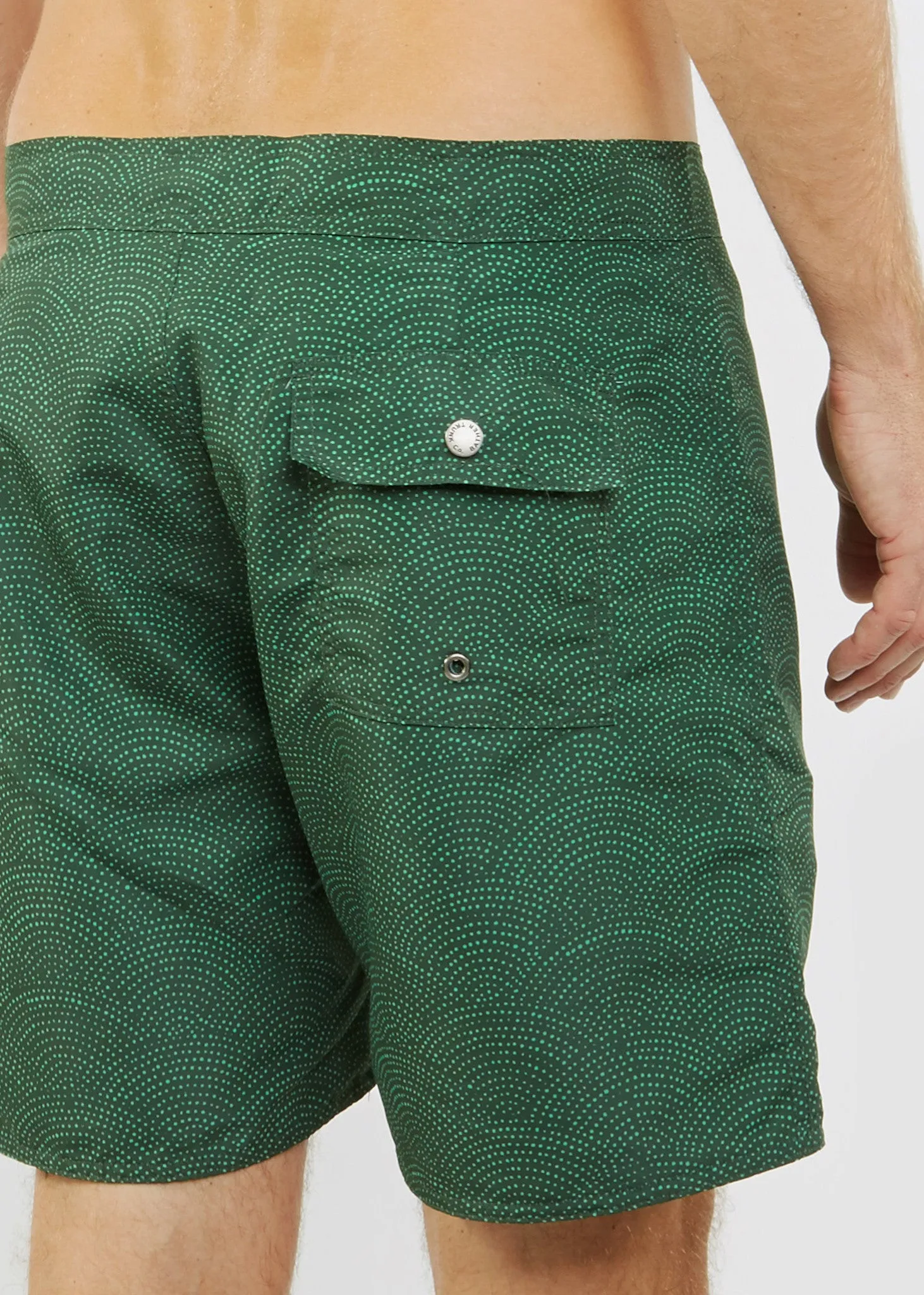 Surf Trunk Green Dotwave
