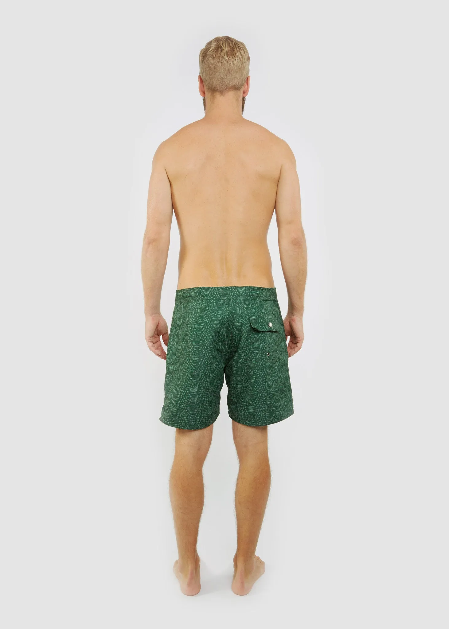 Surf Trunk Green Dotwave
