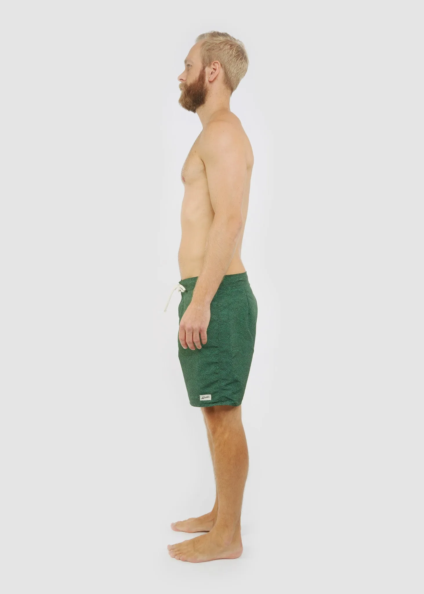 Surf Trunk Green Dotwave