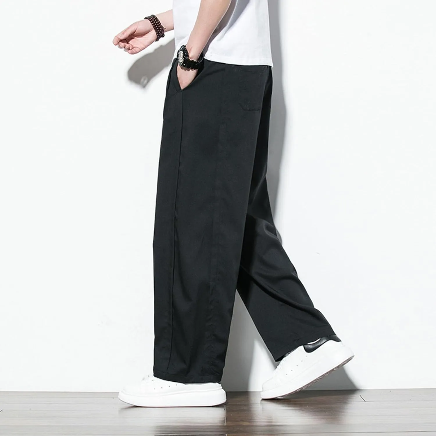 SUWBMHWE Harem Pants Men Mens Shorts Long Casual Loose Lounge Hippie Men's Beach Boho Baggy Trouser for Summer Trousers