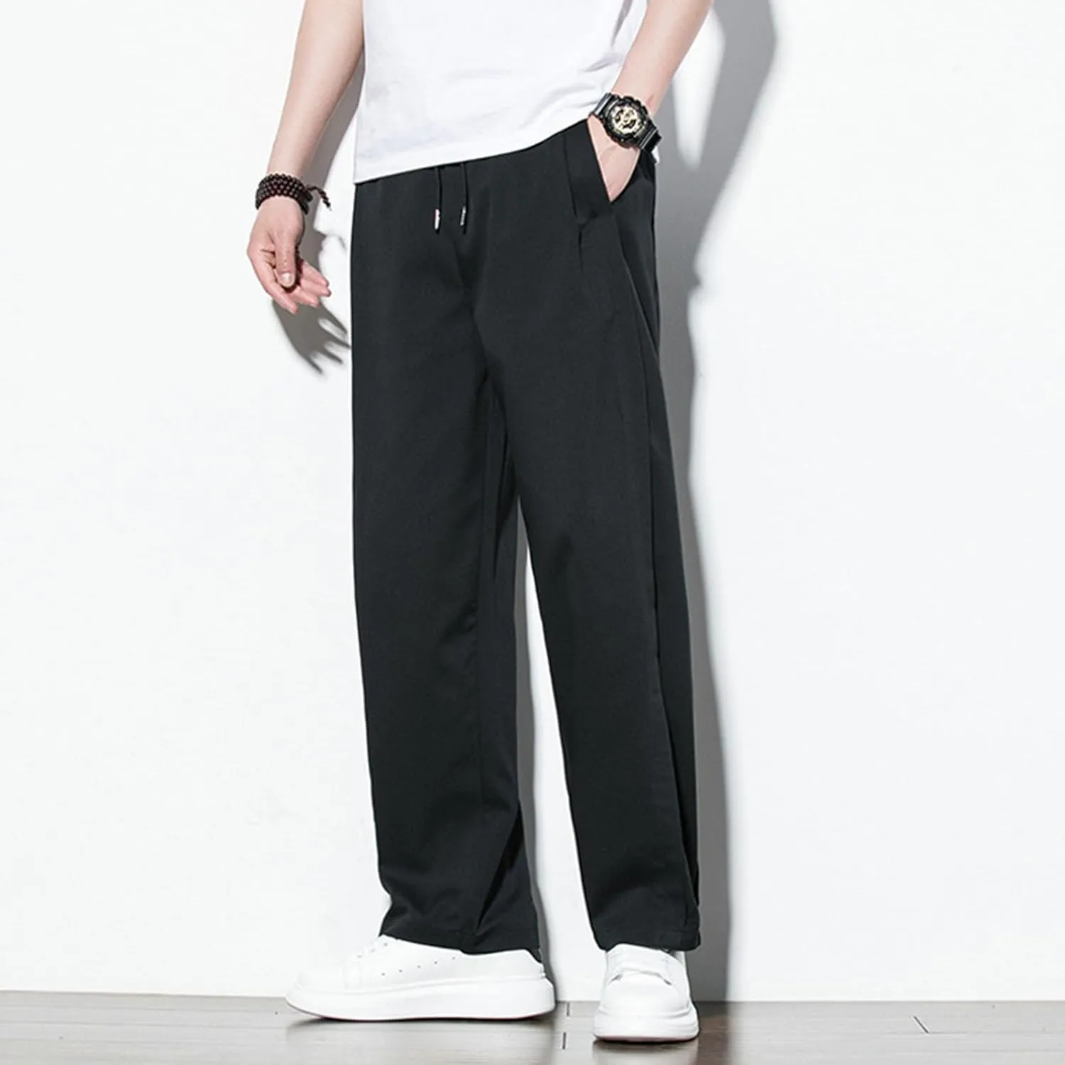 SUWBMHWE Harem Pants Men Mens Shorts Long Casual Loose Lounge Hippie Men's Beach Boho Baggy Trouser for Summer Trousers
