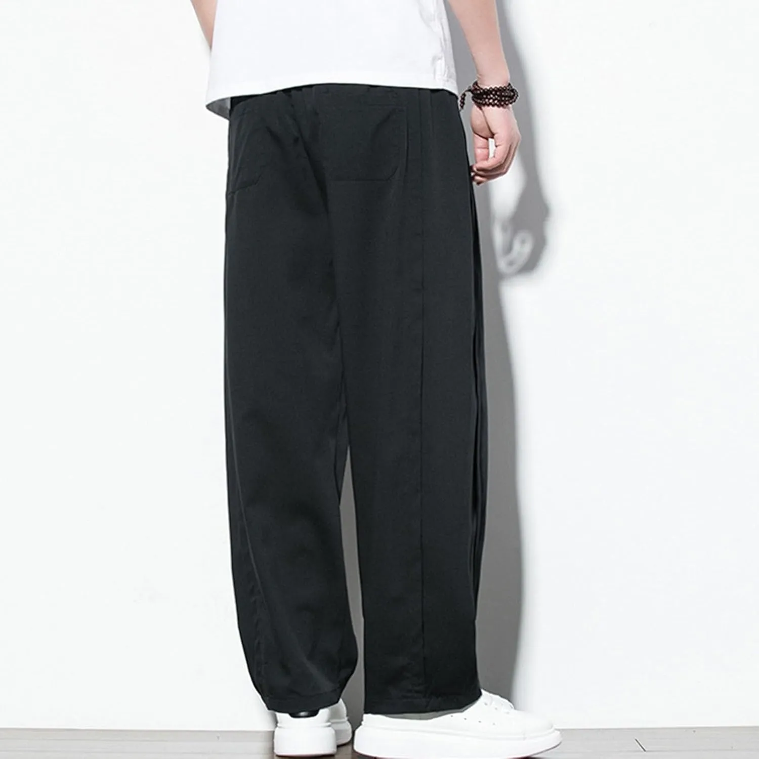 SUWBMHWE Harem Pants Men Mens Shorts Long Casual Loose Lounge Hippie Men's Beach Boho Baggy Trouser for Summer Trousers