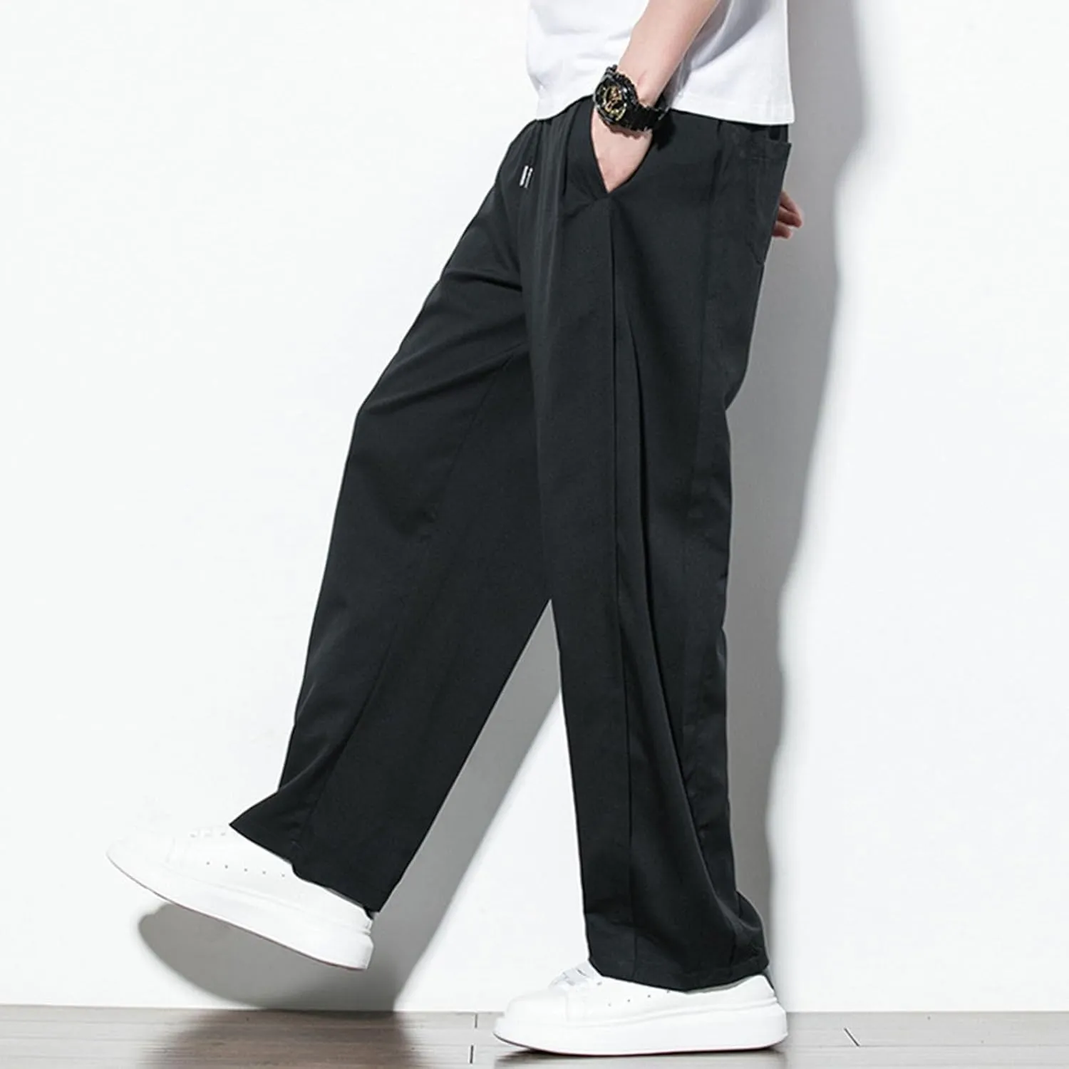 SUWBMHWE Harem Pants Men Mens Shorts Long Casual Loose Lounge Hippie Men's Beach Boho Baggy Trouser for Summer Trousers
