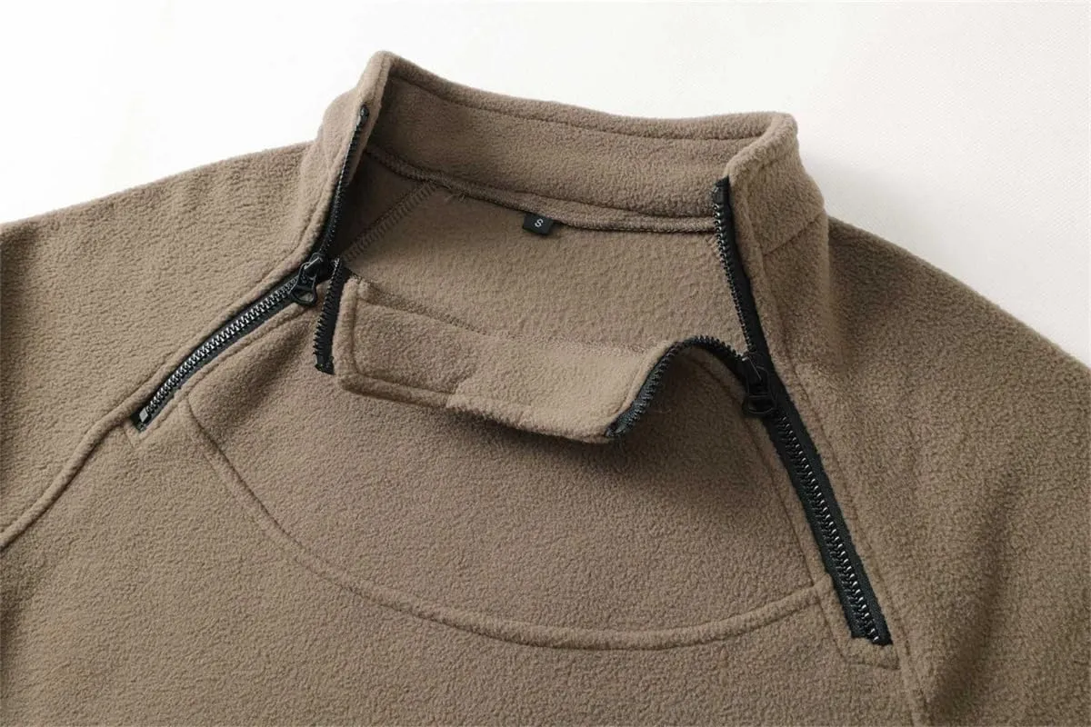 Sweatshirts for Men Tactical Crewneck Sweatshirt Oversized Pullover Shirt Long Sleeve Shirts Plain Tops Fall Trendy