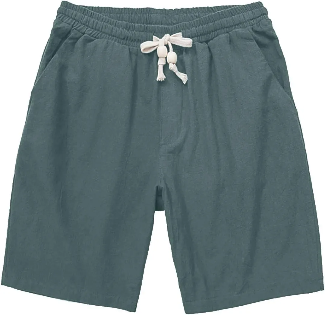 Swim Trunks Men Male Summer Cotton Linen Loose Five Pants Men's Large Beach Mens Swimming