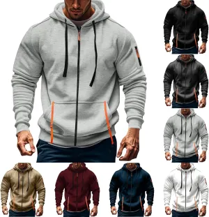 Tactical Hoodie for Men Winter Warm Fleece Jacket Thermal Long Sleeve Hooded Sweatshirt Multi Pockets Coat Outerwear