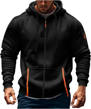 Tactical Hoodie for Men Winter Warm Fleece Jacket Thermal Long Sleeve Hooded Sweatshirt Multi Pockets Coat Outerwear