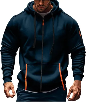 Tactical Hoodie for Men Winter Warm Fleece Jacket Thermal Long Sleeve Hooded Sweatshirt Multi Pockets Coat Outerwear