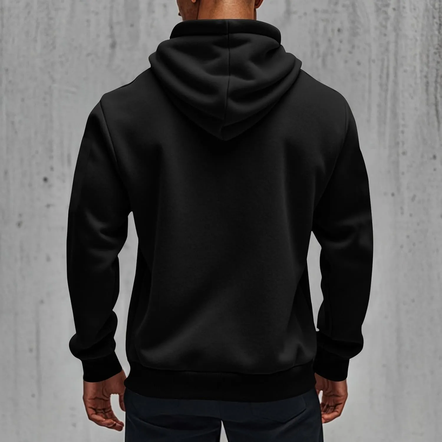 Tactical Hoodie for Men Winter Warm Fleece Jacket Thermal Long Sleeve Hooded Sweatshirt Multi Pockets Coat Outerwear