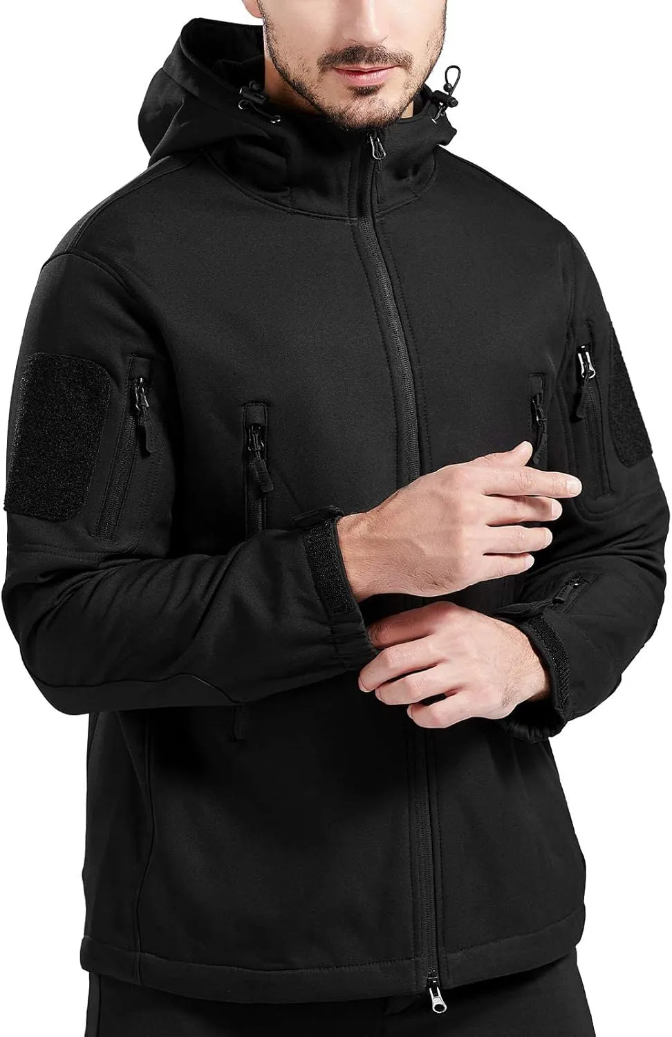 Tactical Jacket for Men, Waterproof and Windproof Outdoor Work Soft Fleece Military Jacket