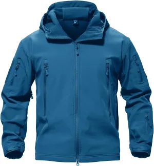 TACVASEN Men's Special Ops Military Tactical Rain Jackets Winter Warm Fleece Softshell Hooded Raincoat Snowboard