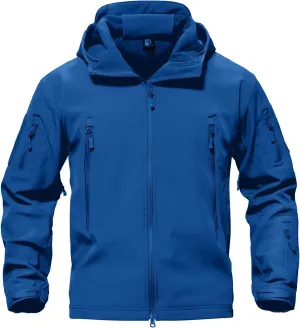 TACVASEN Men's Special Ops Military Tactical Rain Jackets Winter Warm Fleece Softshell Hooded Raincoat Snowboard