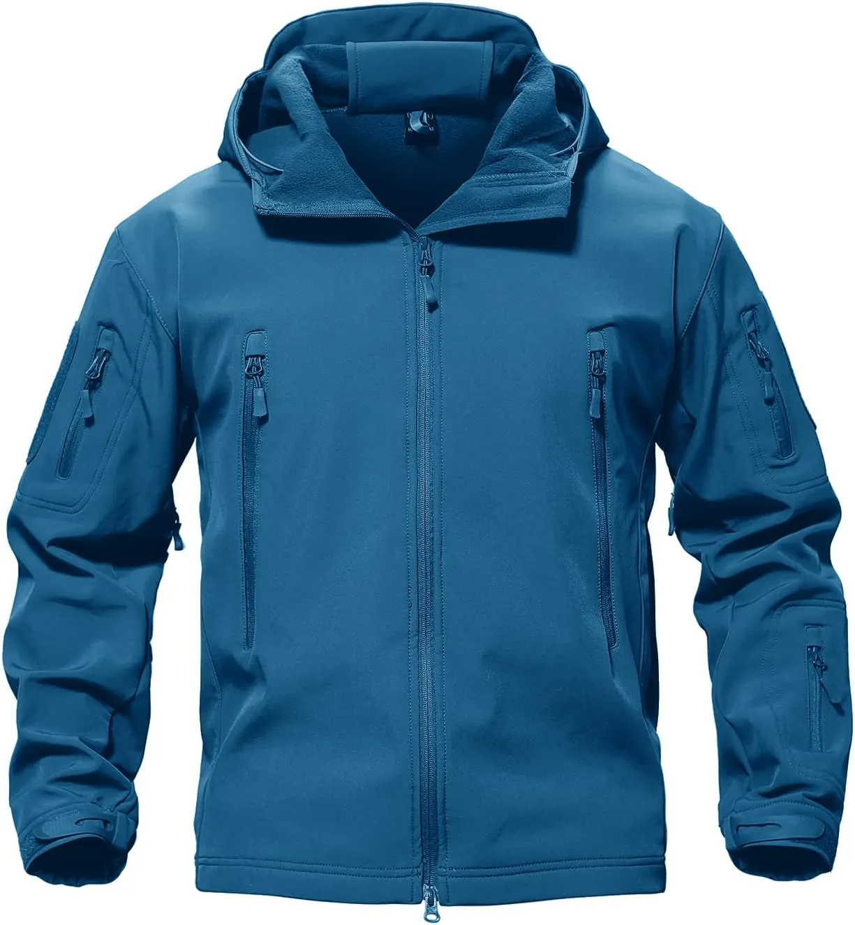 TACVASEN Men's Special Ops Military Tactical Rain Jackets Winter Warm Fleece Softshell Hooded Raincoat Snowboard