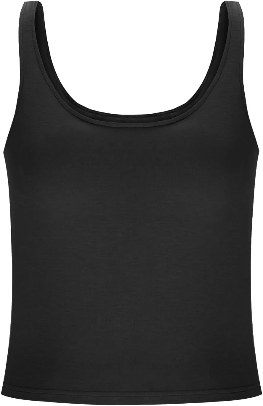 Tank Top with Built in Bra for Women Shelf Bra Camisole Tops Workout Tops Cami Bra Padded Tank Top Sports Bras