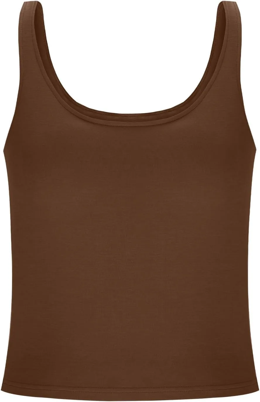 Tank Top with Built in Bra for Women Shelf Bra Camisole Tops Workout Tops Cami Bra Padded Tank Top Sports Bras