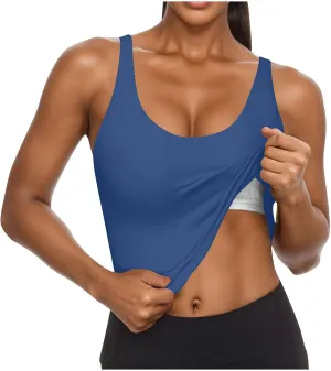 Tank Top with Built in Bra for Women Shelf Bra Camisole Tops Workout Tops Cami Bra Padded Tank Top Sports Bras