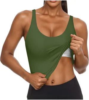 Tank Top with Built in Bra for Women Shelf Bra Camisole Tops Workout Tops Cami Bra Padded Tank Top Sports Bras