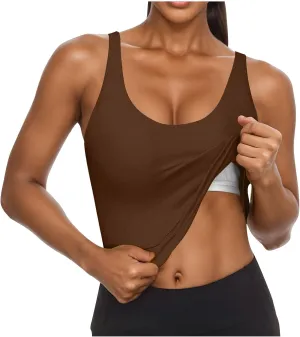 Tank Top with Built in Bra for Women Shelf Bra Camisole Tops Workout Tops Cami Bra Padded Tank Top Sports Bras