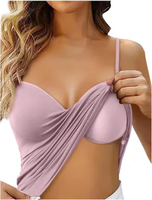 Tank Tops with Built in Bra for Women 2025 Racerback Workout Lounge Camisole Summer Sports Padded Cami Tube Casual Yoga Tops
