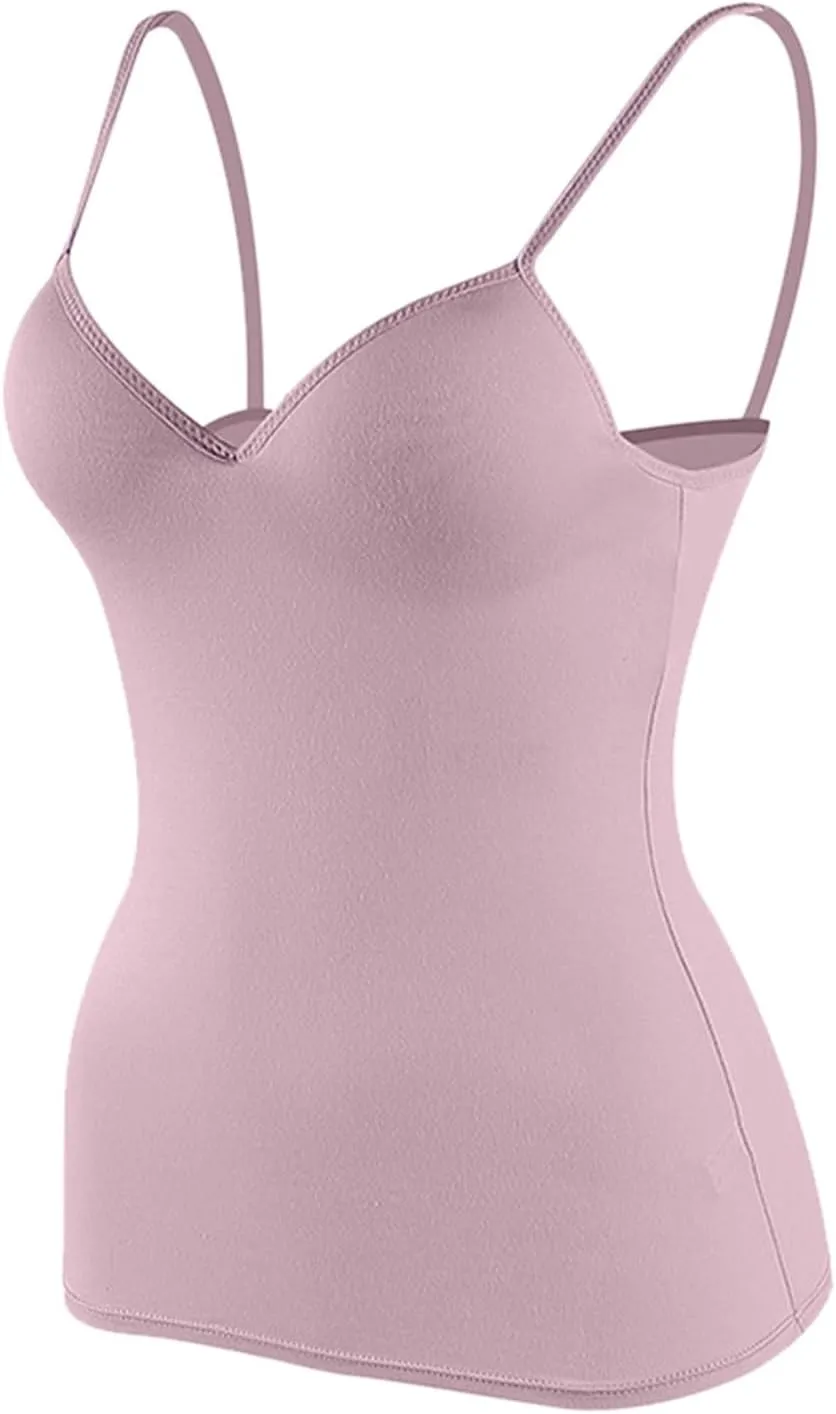Tank Tops with Built in Bra for Women 2025 Racerback Workout Lounge Camisole Summer Sports Padded Cami Tube Casual Yoga Tops