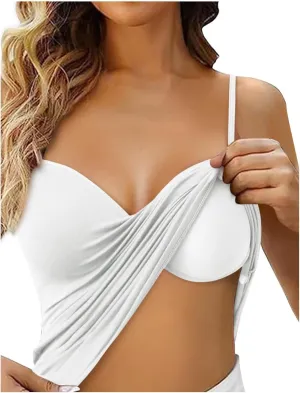 Tank Tops with Built in Bra for Women 2025 Racerback Workout Lounge Camisole Summer Sports Padded Cami Tube Casual Yoga Tops