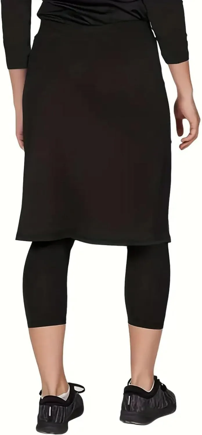Tennis Skirts for Women Athletic Knee Length Golf Casual Skorts Shorts Sports Drawstring Waist Skirt with Pockets