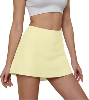 Tennis Skirts for Women Pleated Athletic Skort Lightweight Flowy Summer Skirts with Shorts Pocket for Workout