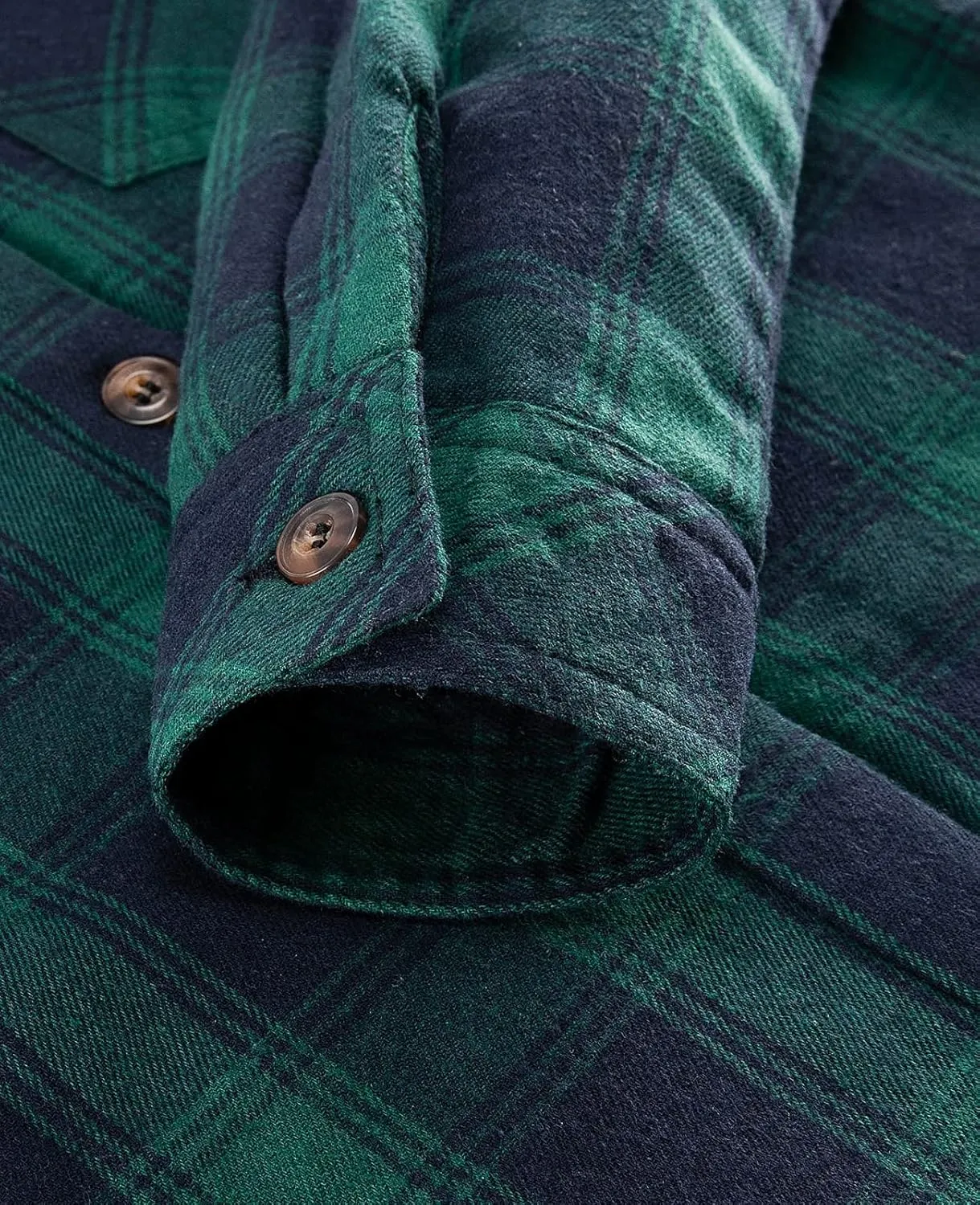 ThCreasa Womens Sherpa Lined Flannel Jacket with Hand Pockets, Plaid Button Down Fuzzy Shirt Jackets